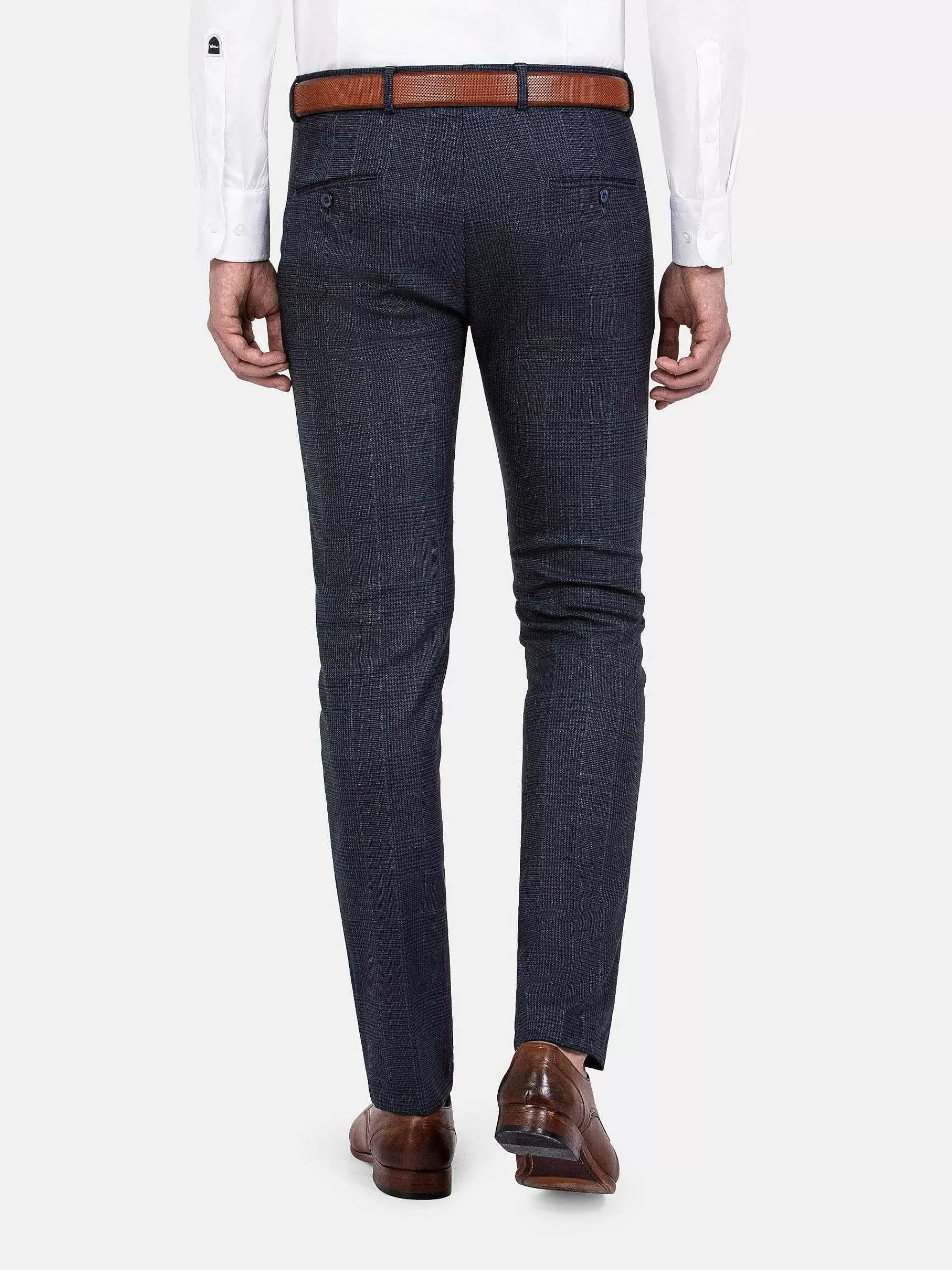 Wam Denim Pantalons<Branco Micro Patterned Navy Pants